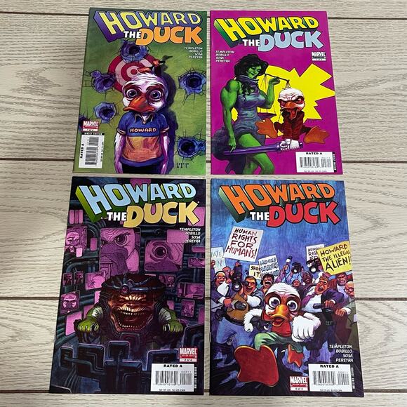 Marvel Howard the Duck Comics Complete 1-4 2007 2008 Limited Series Templeton - Picture 1 of 5